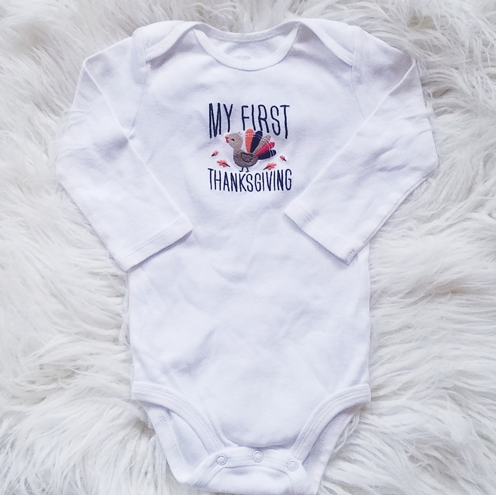 1st Thanksgiving Long-Sleeved Onesie - Picture 1 of 3